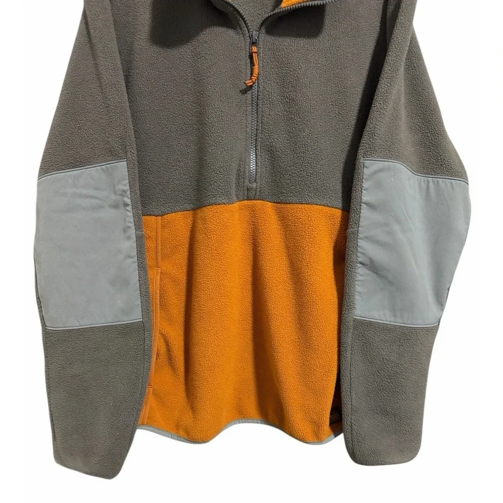 Rei Co-op 1/2 Zip Pullover‎ Fleece Orange/Green/Gray Men's Size Large